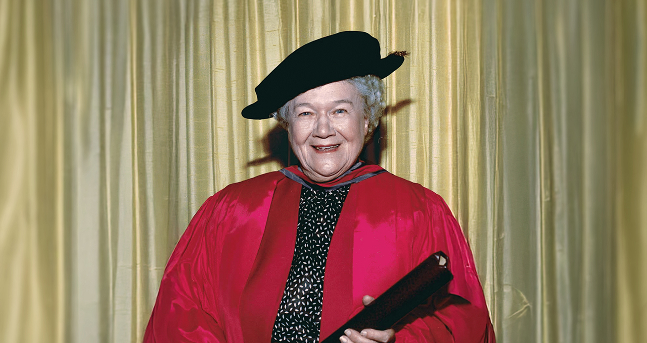 Agnes O’Dea in academic robes in 1987